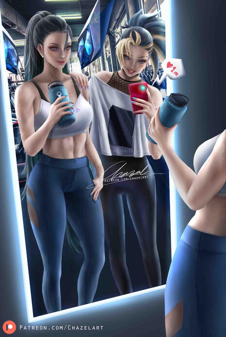 K/DA Kai'sa &amp; Akali | Fan Art